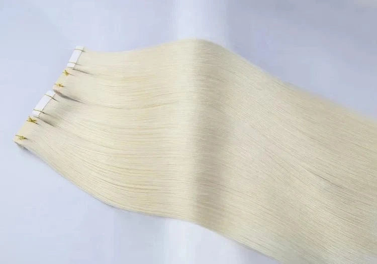 European Double Drawn Human Hair Tape Hair Extension, High Quality Natural Remy Tape In Hair Extension