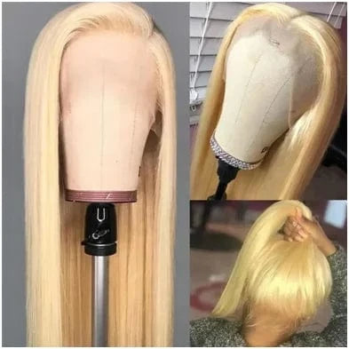 European Human Hair 613 Color Lace Front Wigs Jewish Natural Hairline Double Drawn Bleach Knot Cuticle Aligned Virgin Hair