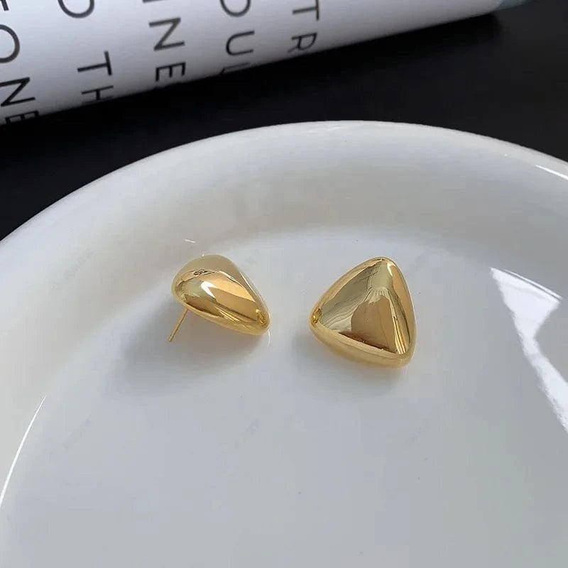 Exquisite Stainless Steel Geometric Three-Dimensional Triangle Earrings Waterproof Women High Quality Jewelry