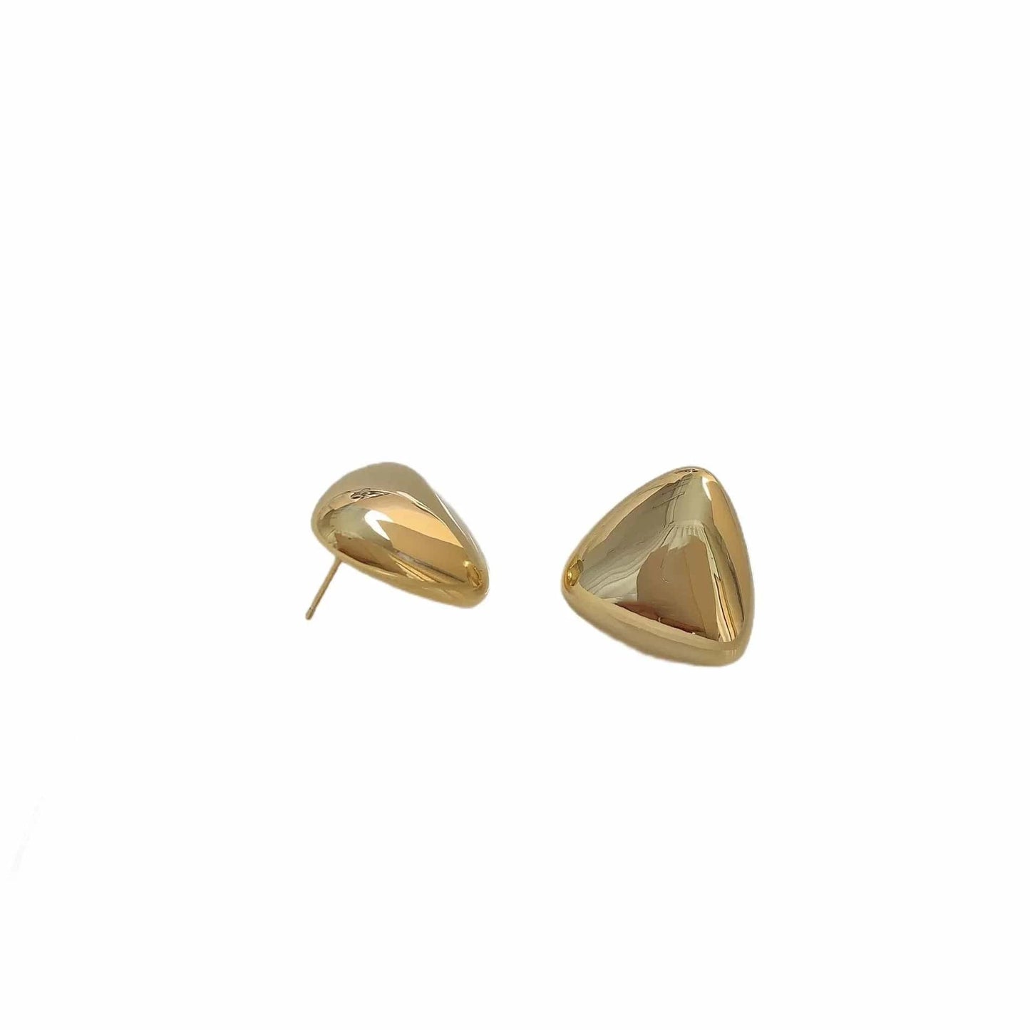 Exquisite Stainless Steel Geometric Three-Dimensional Triangle Earrings Waterproof Women High Quality Jewelry