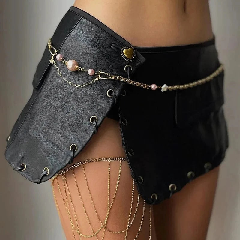 Factory 2024 boutique clothing ladies fashion pu leather mini sexy womens skirts