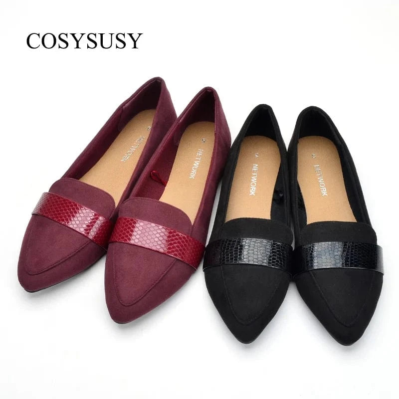 Factory direct sale flat pump shoes beautiful ladies shoes pointed toe women ballerinas lady casual flat shoes
