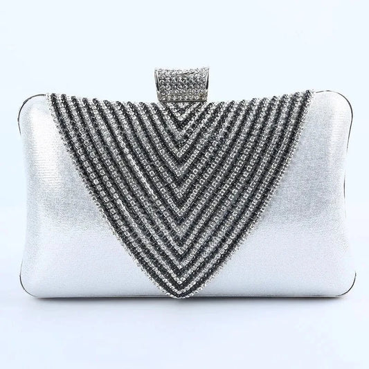 Factory direct wholesale handmade classic crystal clutch evening bag large space ladies clutches for party prom banquet wedding