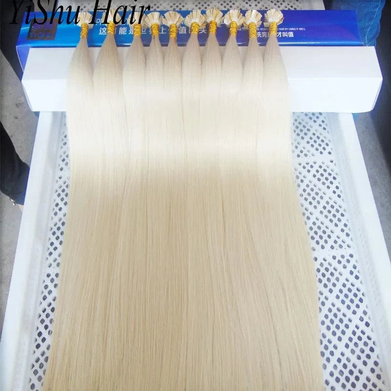 Factory Double Cuticle Aligned Virgin Hair Keratin Prebonded Flat Tip Human Hair Extension