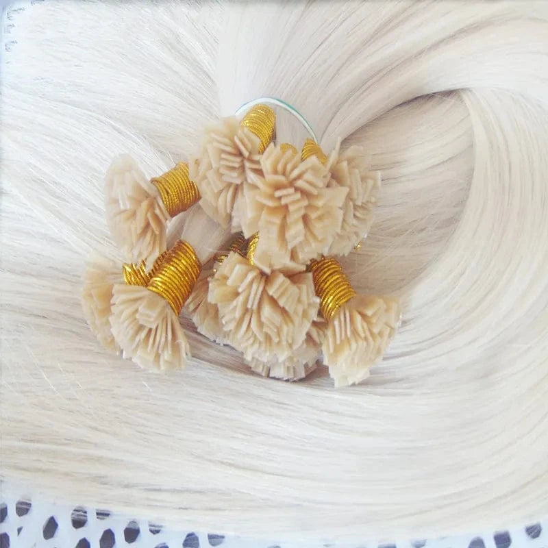 Factory Double Cuticle Aligned Virgin Hair Keratin Prebonded Flat Tip Human Hair Extension