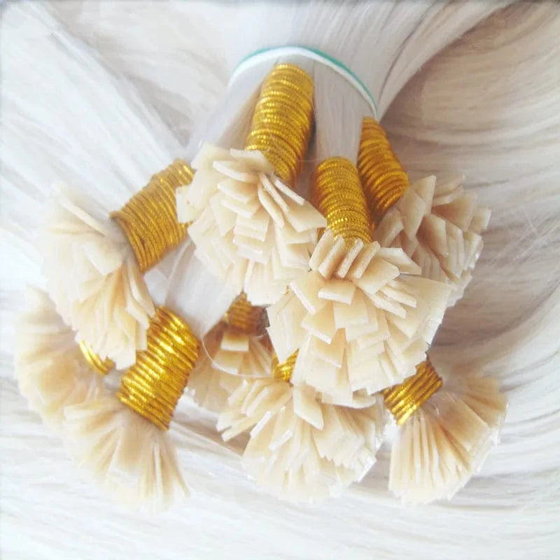 Factory Double Cuticle Aligned Virgin Hair Keratin Prebonded Flat Tip Human Hair Extension