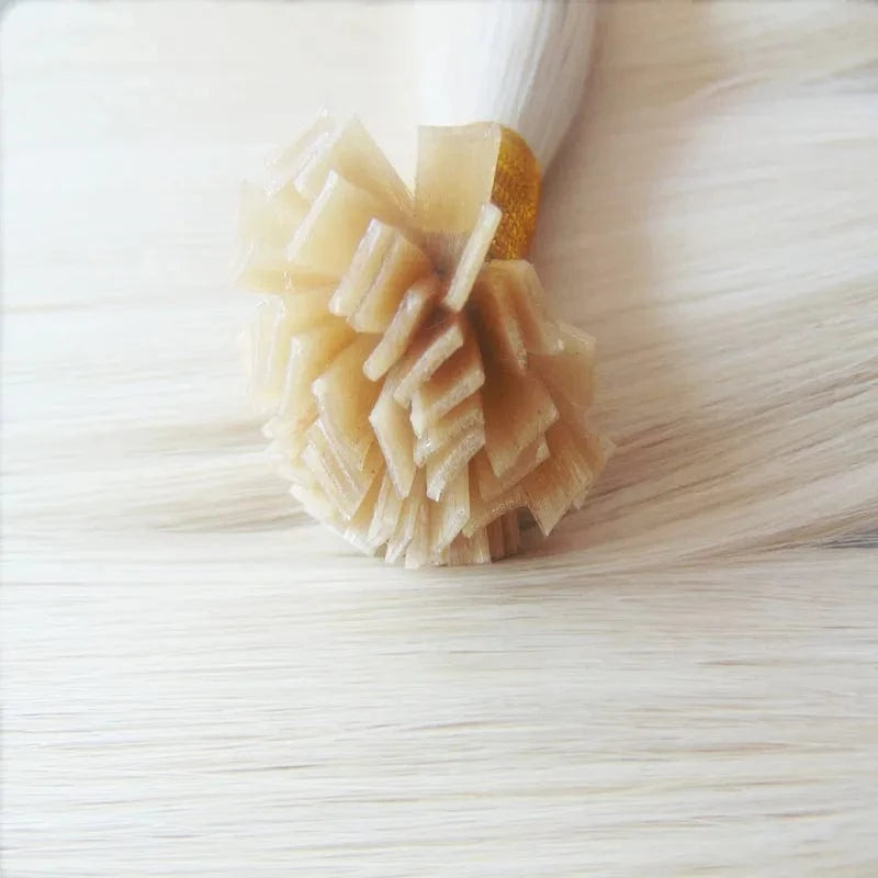 Factory Double Cuticle Aligned Virgin Hair Keratin Prebonded Flat Tip Human Hair Extension