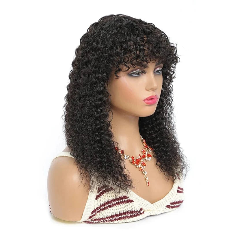 Factory Dropship Virgin Bob Wig Natural Black Short Wig Human Hair Bob Wigs With Bangs For Black Women