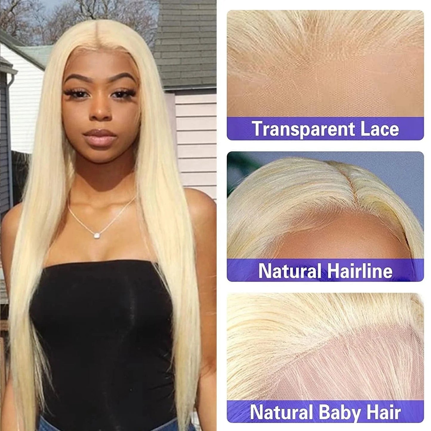 Factory Wholesale Human Virgin indian brazilian Hair 613 blonde 13x4 Transparent Lace Front Wig Deals