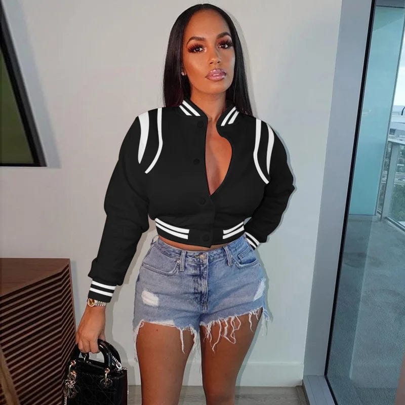 fall 2023 new arrivals design women ladies orange short varsity baseball jacket women winter fall 2023 clothes for women