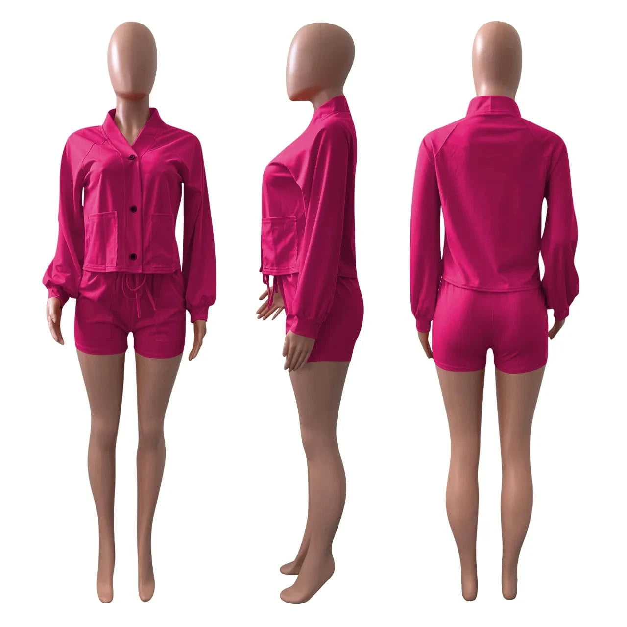 Fall Clothes for Women Short Pants Two Piece Set 2 Piece Jogger Fitness Set Female Tracksuit Shorts Jacket and Shorts for Women