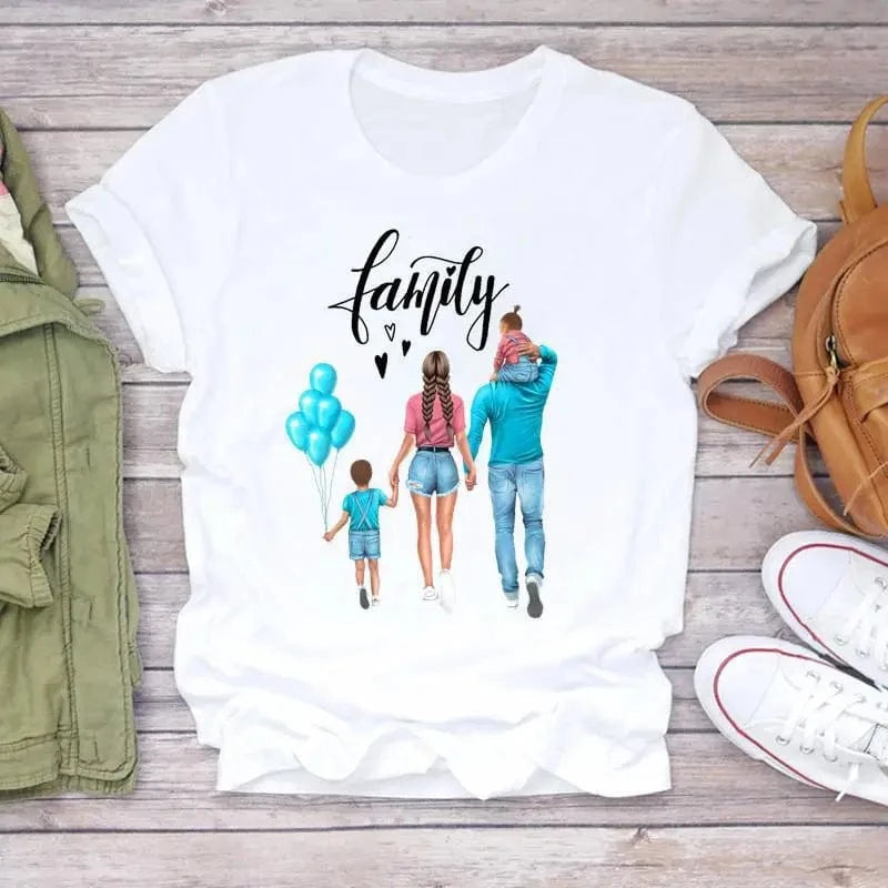 Family Cartoon Super Mom Life Momlife Mama Mother Summer Print Lady Outfits Top T Shirt Ladies Womens Graphic Female Tee T-Shirt