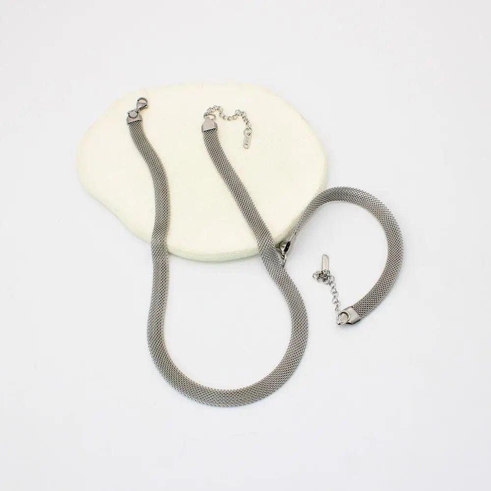 FANJIN Stainless Steel Mesh Bracelet Trendy Weave Fashion  Retention Hand Chain Jewelry for Girl Teen Women Wife