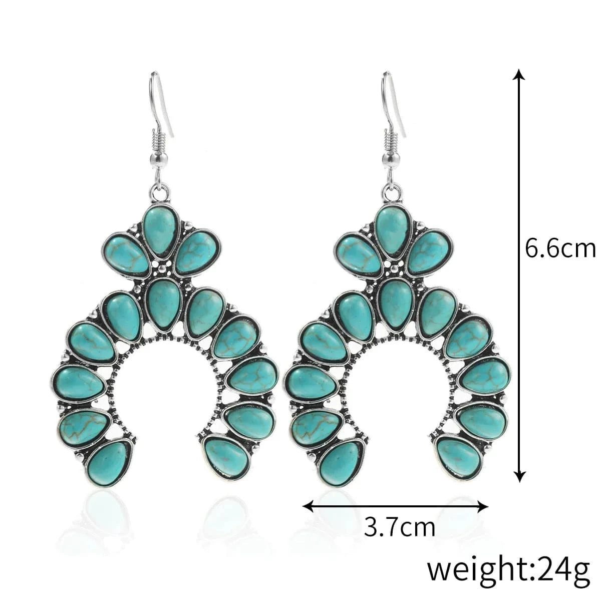 fashion / (13) New Arrivals Retro Bohemian Turquoise Stone tribal earrings Vintage Drop Earrings Long Boho Earrings Jewelry for Women Gifts