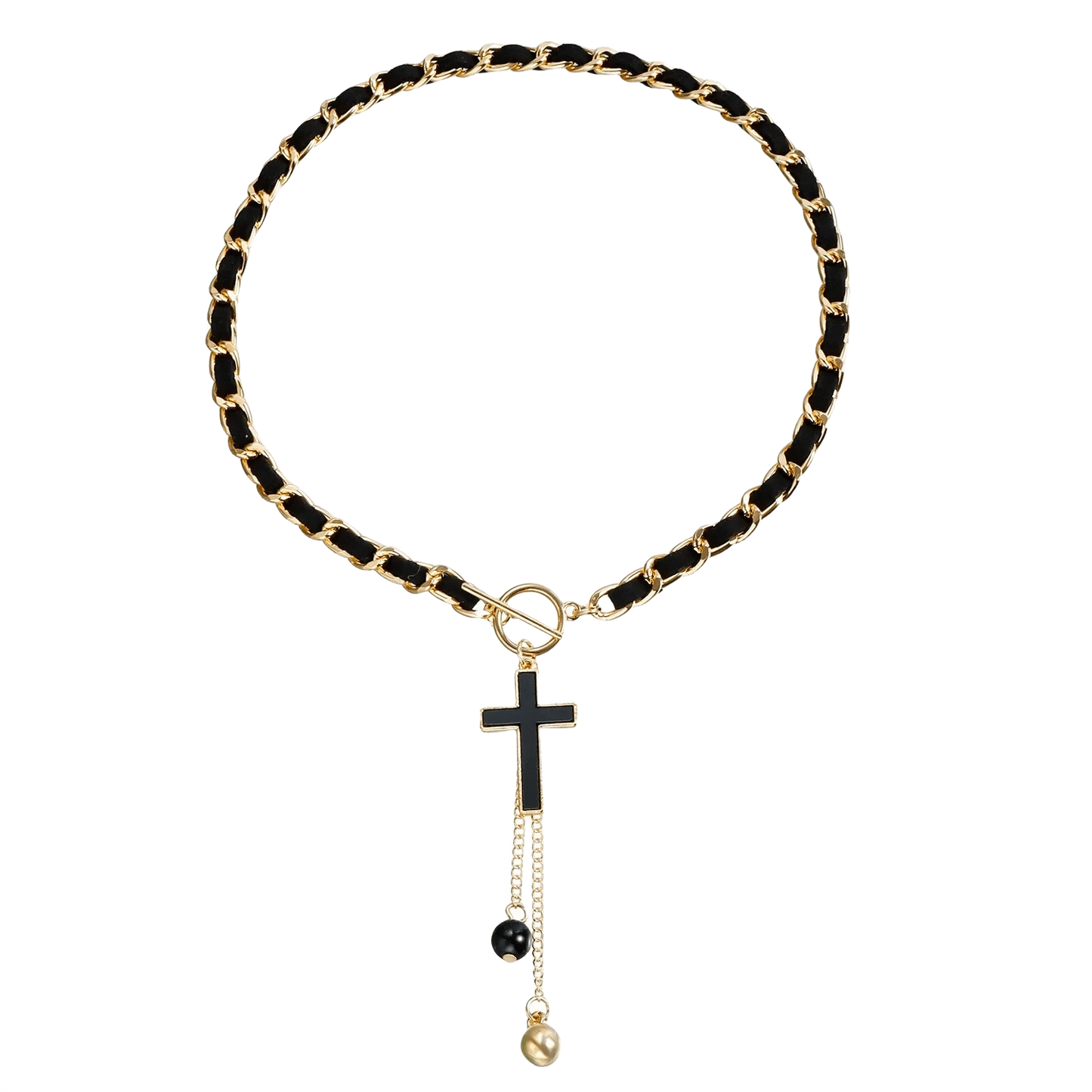 fashion / 18inches / Cross Random Sexy Wrapped Velvet Chain Black Heart-shaped Gold Butterfly Necklace for Women Girls Collarbone Chain Tassel Collar Bulk