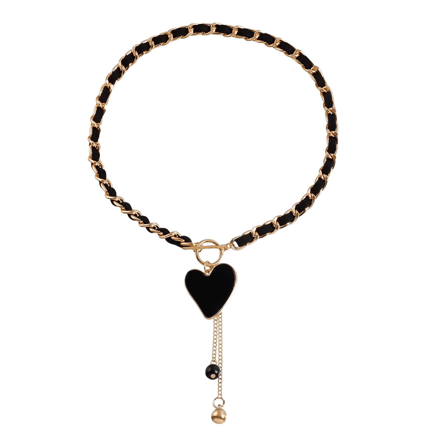 fashion / 18inches / Heart Random Sexy Wrapped Velvet Chain Black Heart-shaped Gold Butterfly Necklace for Women Girls Collarbone Chain Tassel Collar Bulk