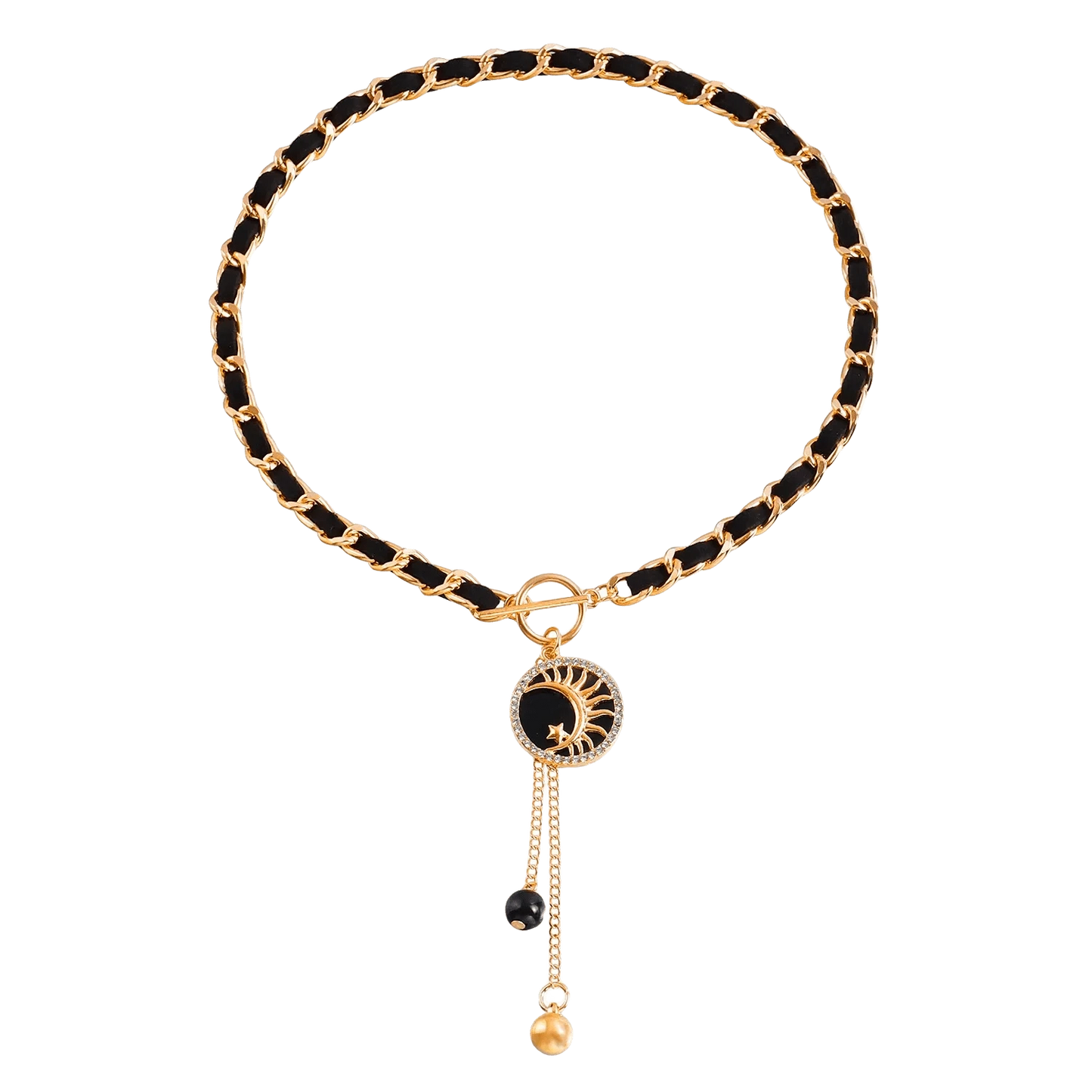 fashion / 18inches / Moon Random Sexy Wrapped Velvet Chain Black Heart-shaped Gold Butterfly Necklace for Women Girls Collarbone Chain Tassel Collar Bulk