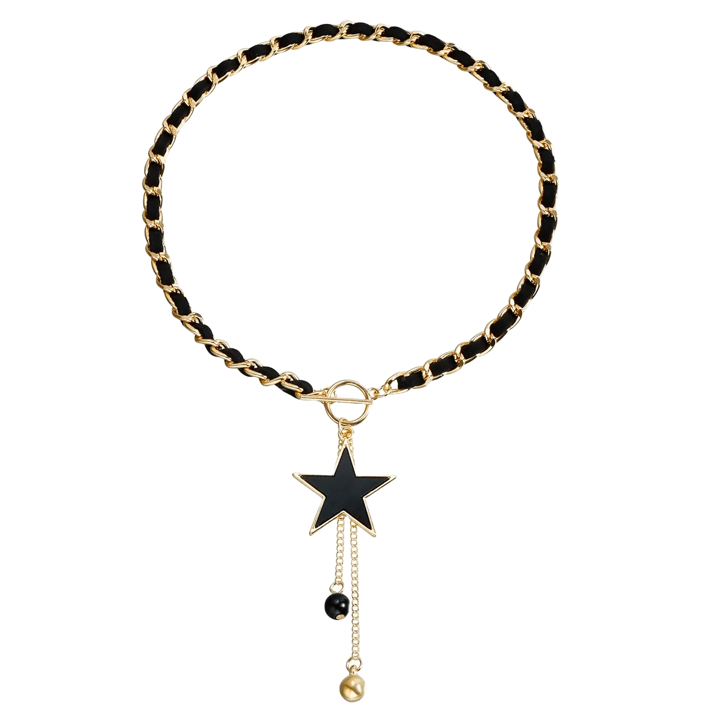 fashion / 18inches / Star Random Sexy Wrapped Velvet Chain Black Heart-shaped Gold Butterfly Necklace for Women Girls Collarbone Chain Tassel Collar Bulk