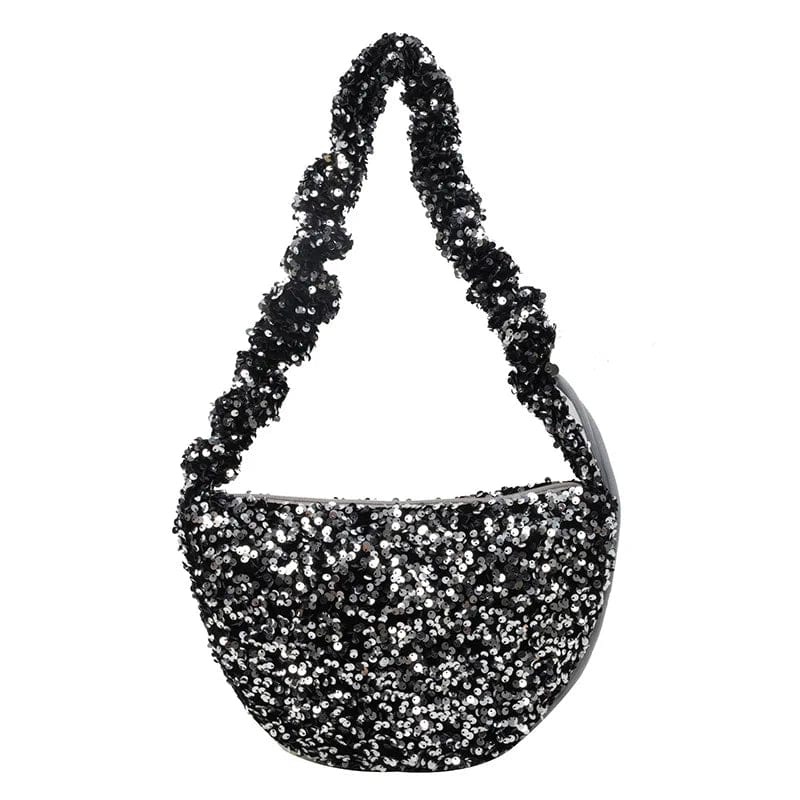 Fashion 2024 Summer Luxury Designer Ladies Sequins Underarm Purse Dumpling Bags for Women