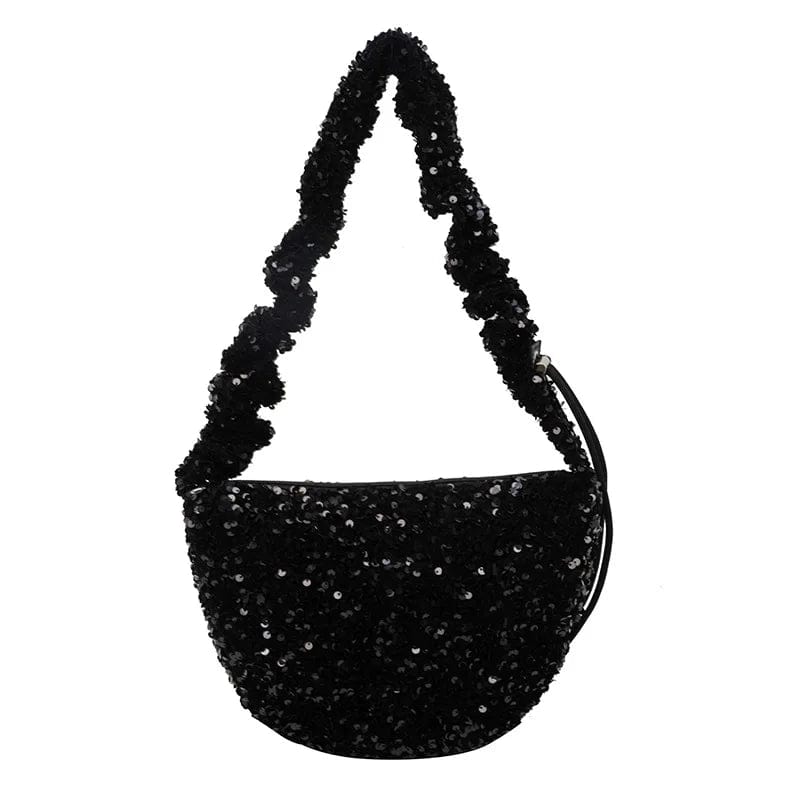 Fashion 2024 Summer Luxury Designer Ladies Sequins Underarm Purse Dumpling Bags for Women