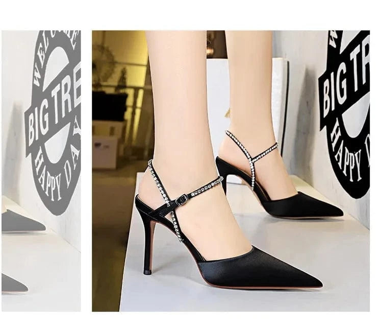 Fashion banquet sexy women's shoes stiletto high heels stain pointed T-strap sandals clear heels shoes