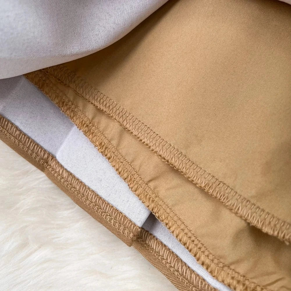 Fashion Celebrity Style Two Piece Set Autumn New Long Sleeve Suit Coat High Waist Pleated Half Body Short Skirt Set