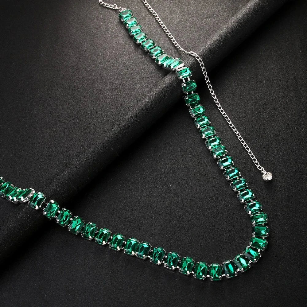 Fashion Charm Layered Geometric Green Rhinestone Waist Chain Jewelry For Women Sexy Party Gifts Belly Belt Body Chain Wholesale