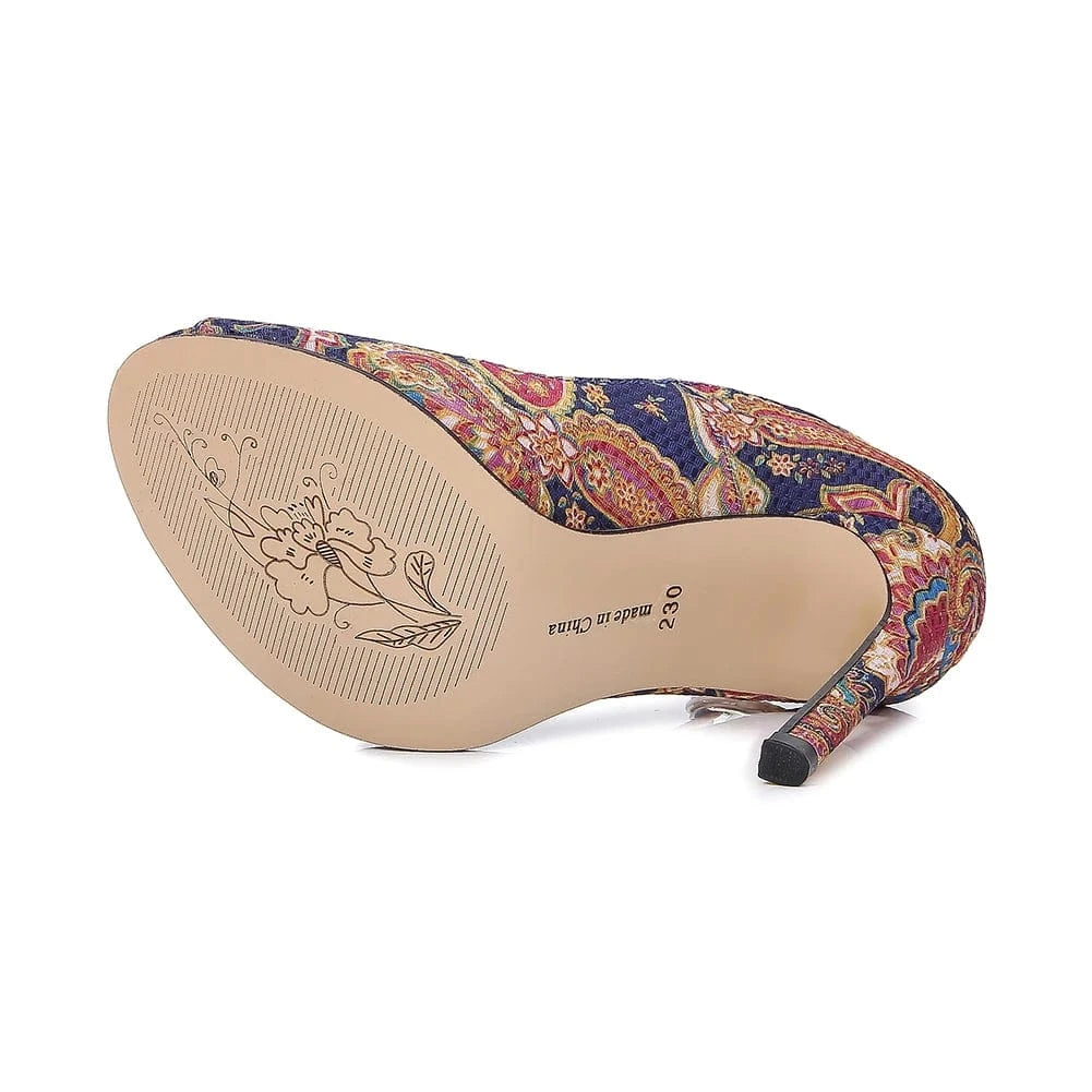 Fashion Design Sexy Big Size High Heels Ladies 11 CM Stilettos Ankle Strap Peep-toe Pumps Shoes Women