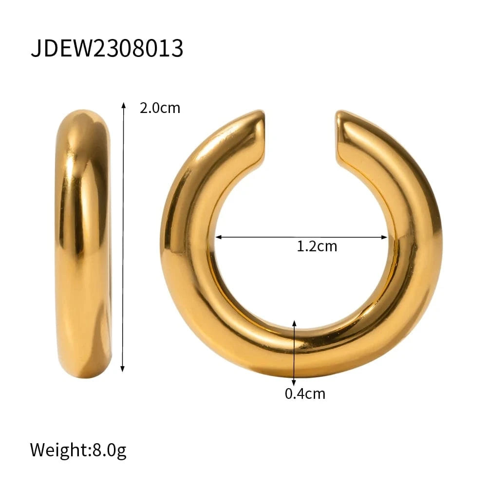 Fashion / E1972 E1972 Pvd Tarnish Free Stainless Steel Cc Earrings Display Wholesale Bulk Earring Hooks Ear Cuff Earrings