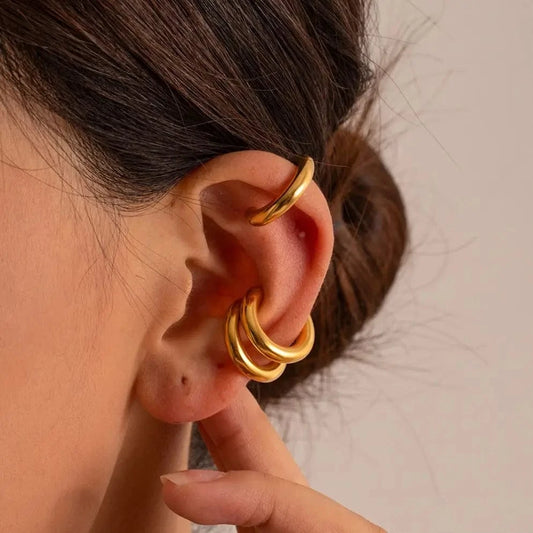 Fashion / E1972 E1972 Pvd Tarnish Free Stainless Steel Cc Earrings Display Wholesale Bulk Earring Hooks Ear Cuff Earrings