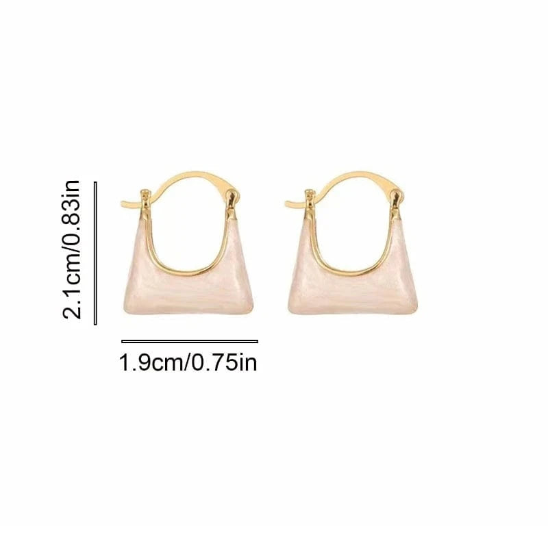 Fashion Earing 2024 Personalized Design Bag U Shape Hoop Earring Exquisite Daily Women Trendy Earrings Jewelry