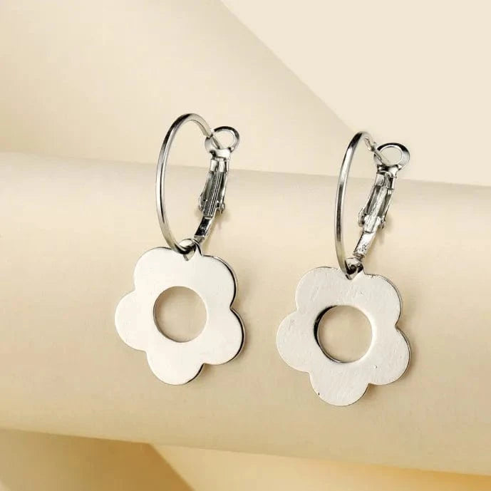 Fashion Earing 2024 Sweet Dangle Flower Earrings For Women Elegant Lady Vintage Drop Earring Jewelry