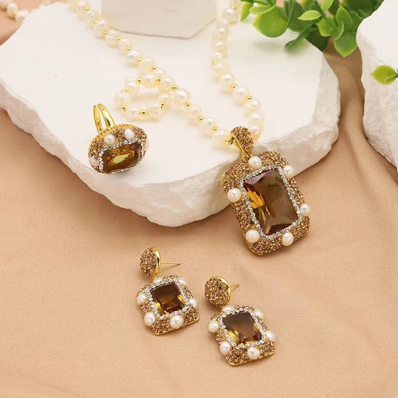 fashion / GS0180 Hot Selling 18k Stainless Steel Gold Plated bridal wedding jewelry sets luxury saudi zirconia dubai jewellery set for women