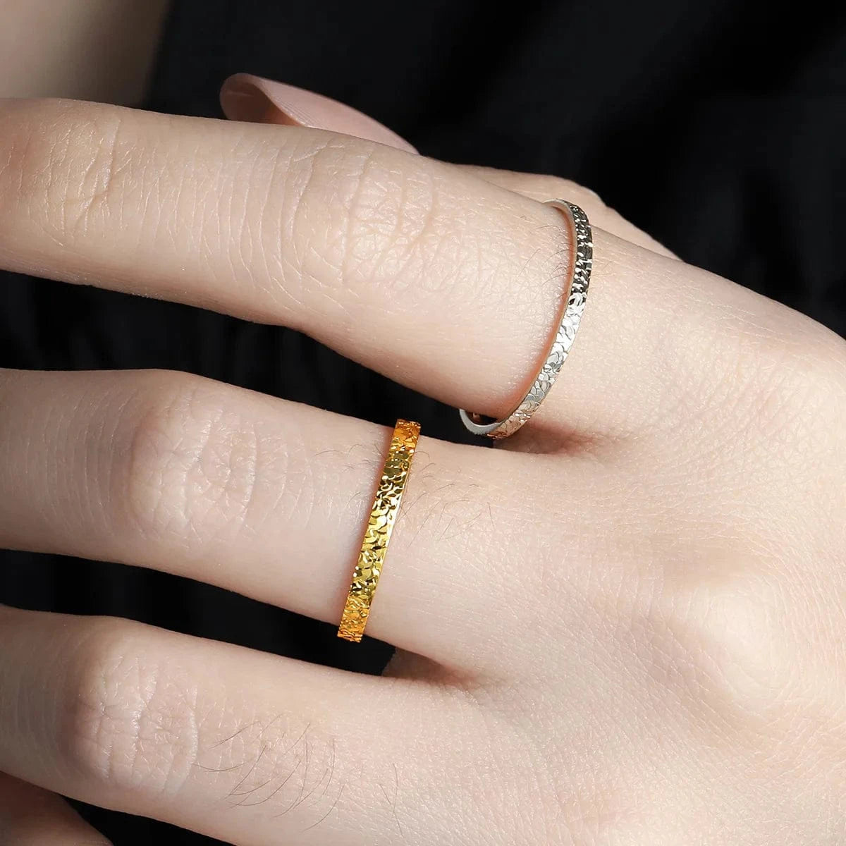 Fashion jewelry 925 silver rings for women 18K gold plated 925 sterling silver fragmented sparkling ring jewelry wholesale