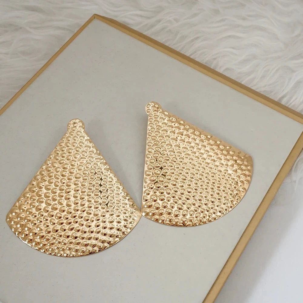 Fashion Jewelry Big Gold Color Round Geometric Earrings Dangle Drop Earrings For Women African Wedding Party Gifts