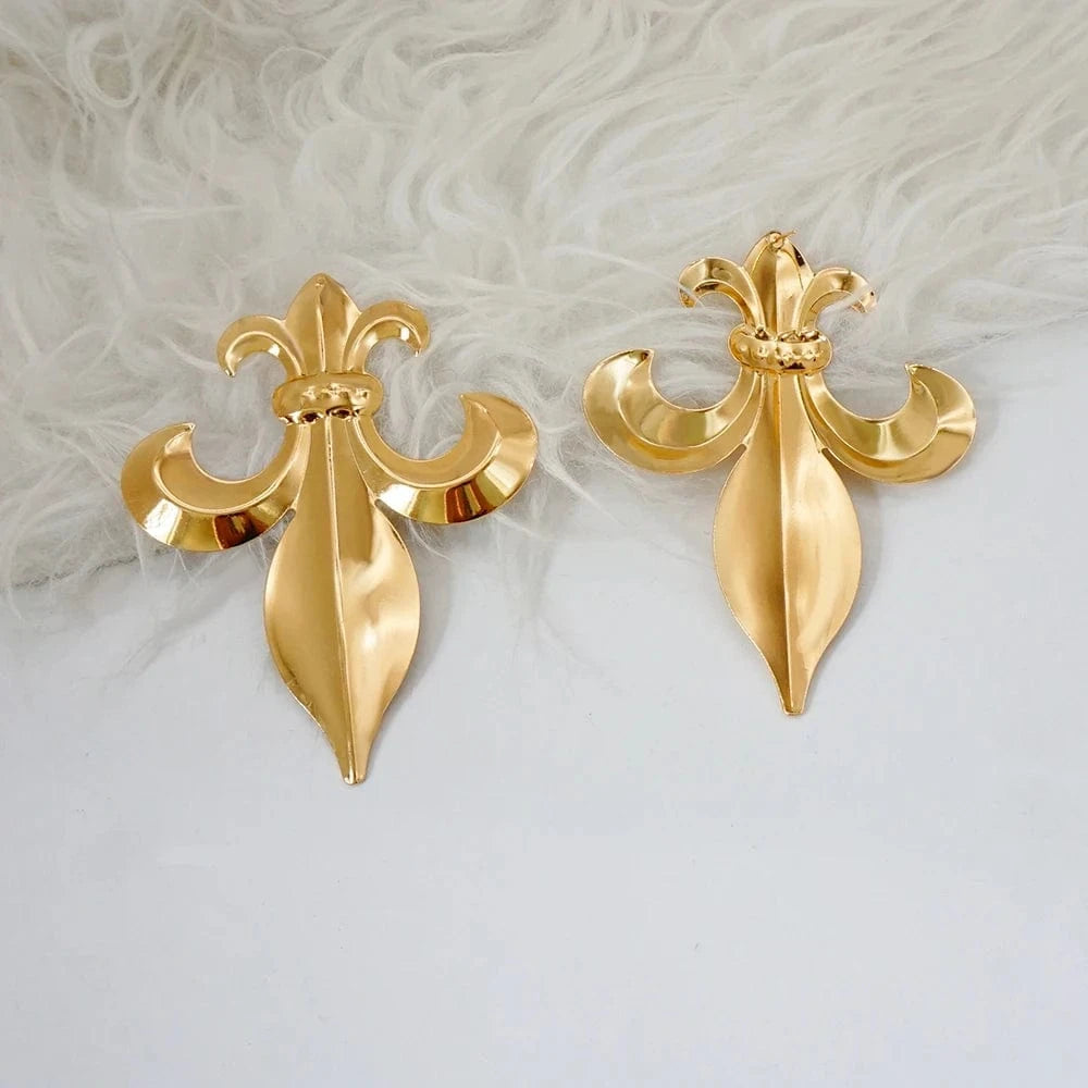 Fashion Jewelry Big Gold Color Round Geometric Earrings Dangle Drop Earrings For Women African Wedding Party Gifts