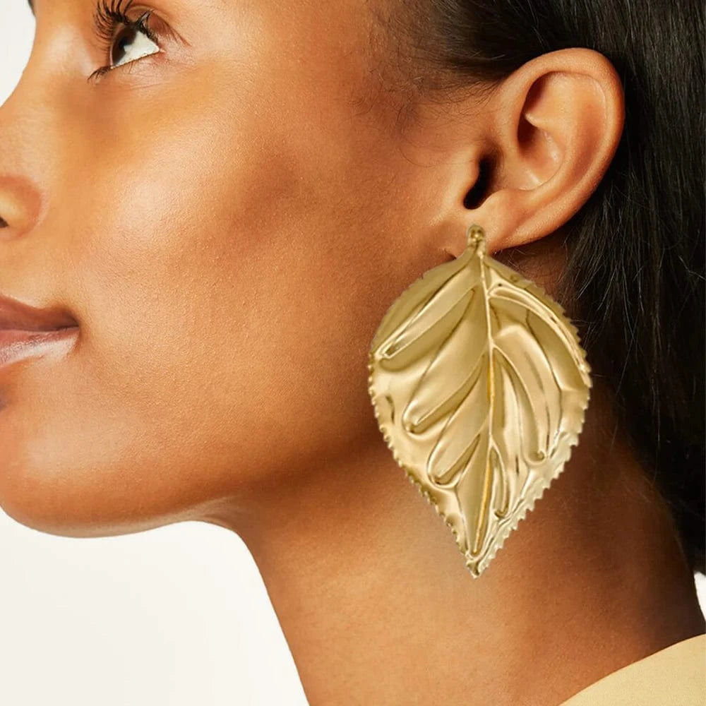 Fashion Jewelry Big Gold Color Round Geometric Earrings Dangle Drop Earrings For Women African Wedding Party Gifts