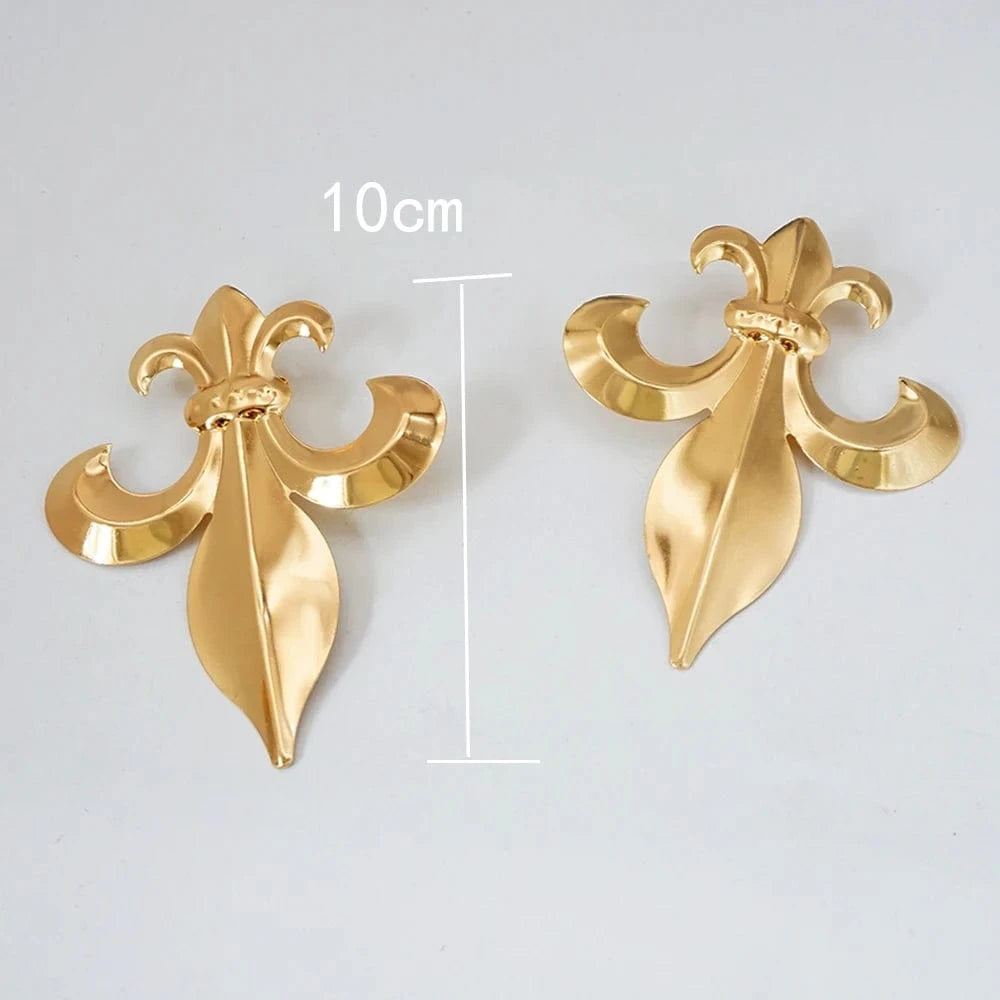 Fashion Jewelry Big Gold Color Round Geometric Earrings Dangle Drop Earrings For Women African Wedding Party Gifts