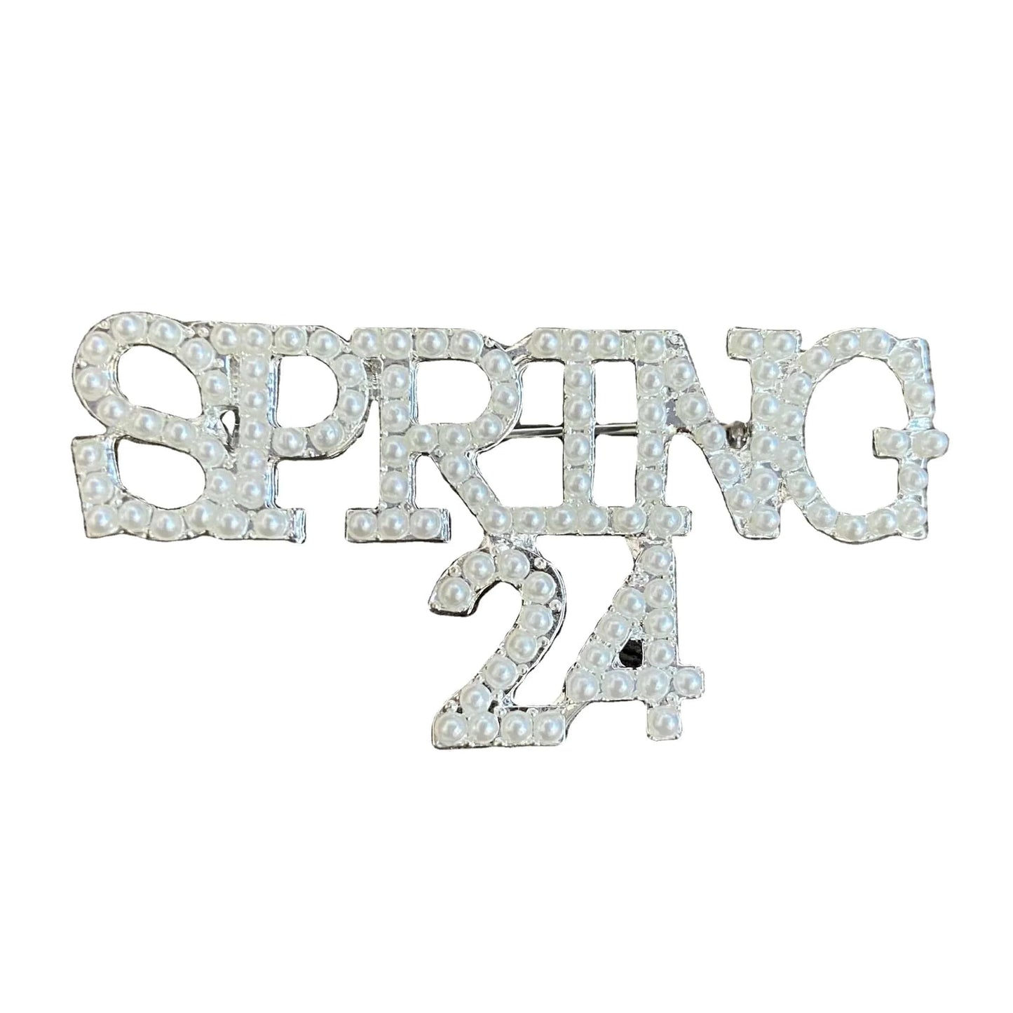 Fashion New Customized Clothing Sorority Pearl Brooch Graduation Gift Pearl SPR24 SPRING 24 Lapel Pin