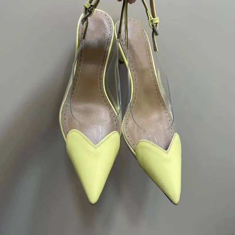 fashion new style office women's love shape high heels shoes luxury designer famous brands high heels women's sandals