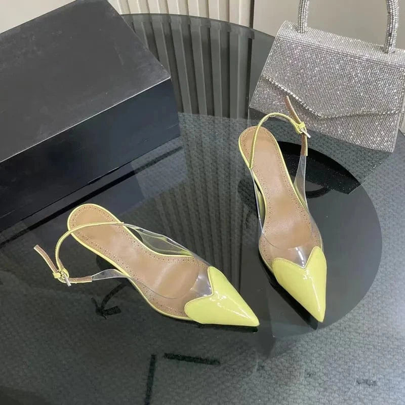 fashion new style office women's love shape high heels shoes luxury designer famous brands high heels women's sandals