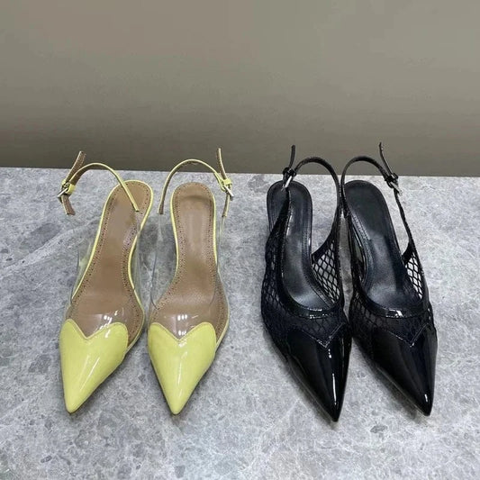 fashion new style office women's love shape high heels shoes luxury designer famous brands high heels women's sandals