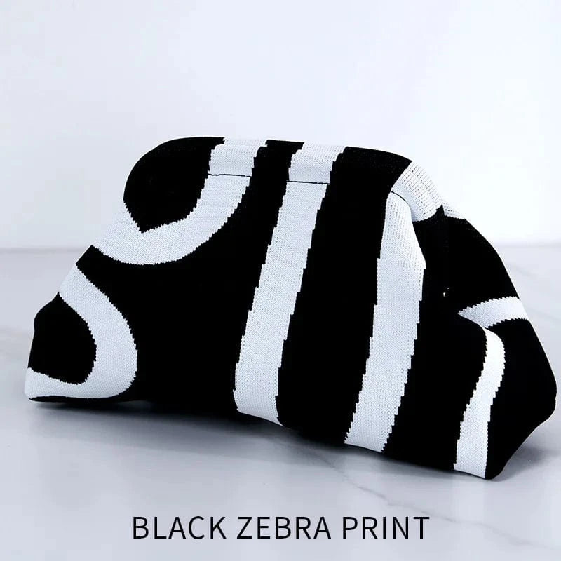 Fashion Pink Green Striped Clutch Bag Women's Everyday Purse Environmentally Friendly Portable Daily Makeup Bag