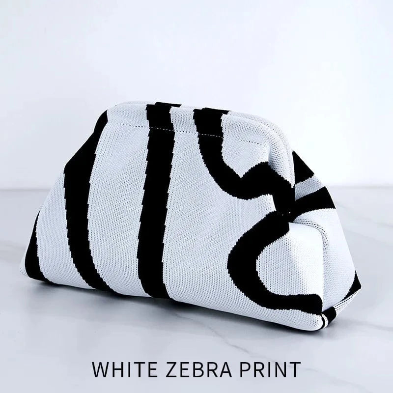 Fashion Pink Green Striped Clutch Bag Women's Everyday Purse Environmentally Friendly Portable Daily Makeup Bag