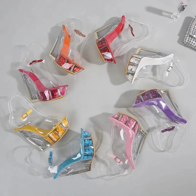 Fashion Platform Wedge Heels 15 CM Sexy Shoes Women Heels Sandals Chunky High Heels Slippers