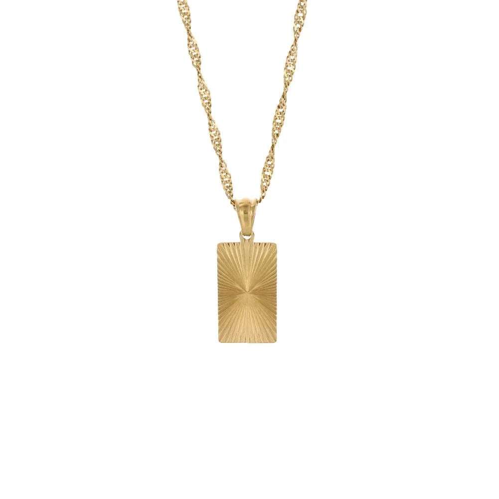 Fashion Popular / rectangle 18k Gold Plated Necklace Round Gear Pendant Necklace Heart Necklaces Stainless Steel Gold Wholesale Jewelry