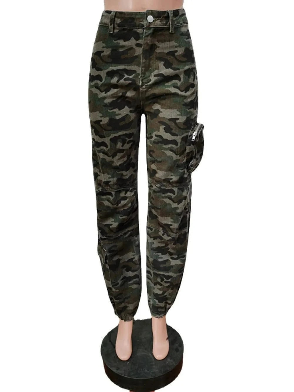 Fashion Streetwear Denim Cargo Pants Camouflage Pants Autumn Women Clothing Cotton for Trousers&Pants