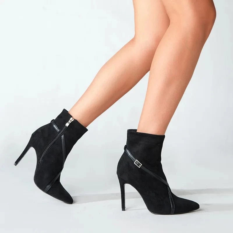 Fashion Women Summer Winter High Heels Female Pointed-toe Ankle Strap Stilettos Sexy Party Banquet Ladies Ankle Boots