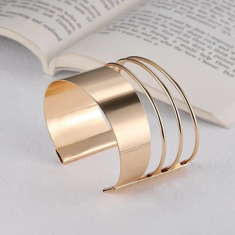 Fashionable And Personalized Hollow Bracelet Exaggerated Open Bangle Bracelet Minimalist Alloy Bracelet Charms