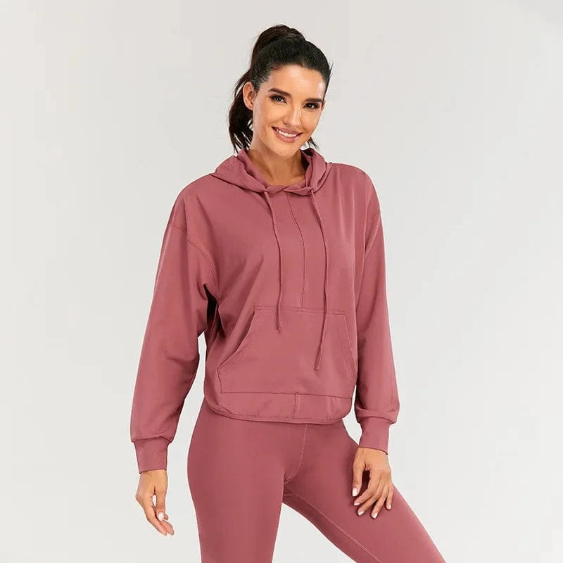 Fashionable Casual Sport Long Sleeve Hollow out Back Hoodie Two Piece Sets Women Stylish Yoga Gym Leggings Leisure Suit